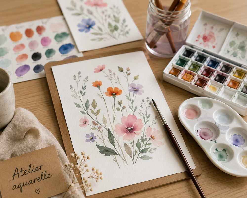 Atelier aquarelle par Ninon Eray (apprentissage des bases)