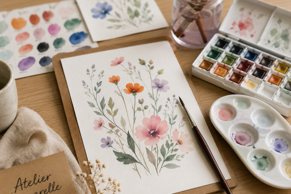 Atelier aquarelle par Ninon Eray (apprentissage des bases)